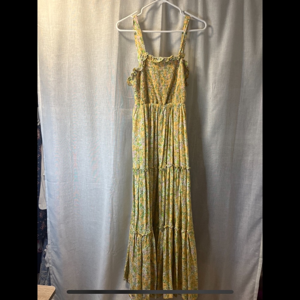 Charming Chance Encounters Smocked Maxi Dress ModCloth Size Medium